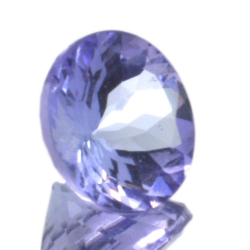 Taglio ovale di tanzanite da 1,33 ct, 6,82 x 4,44 mm