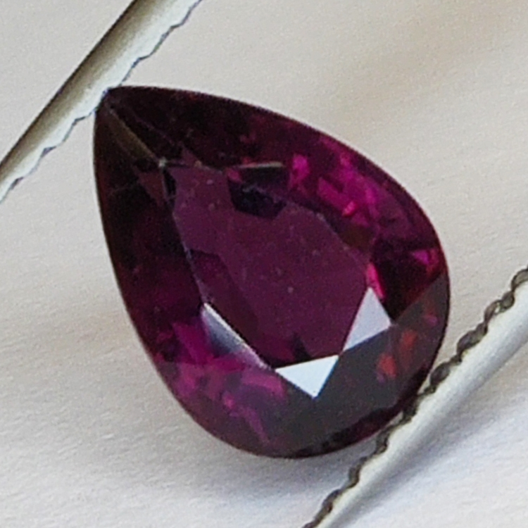 1.61ct Tourmaline Rubellite pear cut 9x6mm