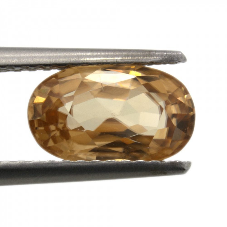 2.87ct Zircone Arancione taglio ovale 9.7x5.8mm