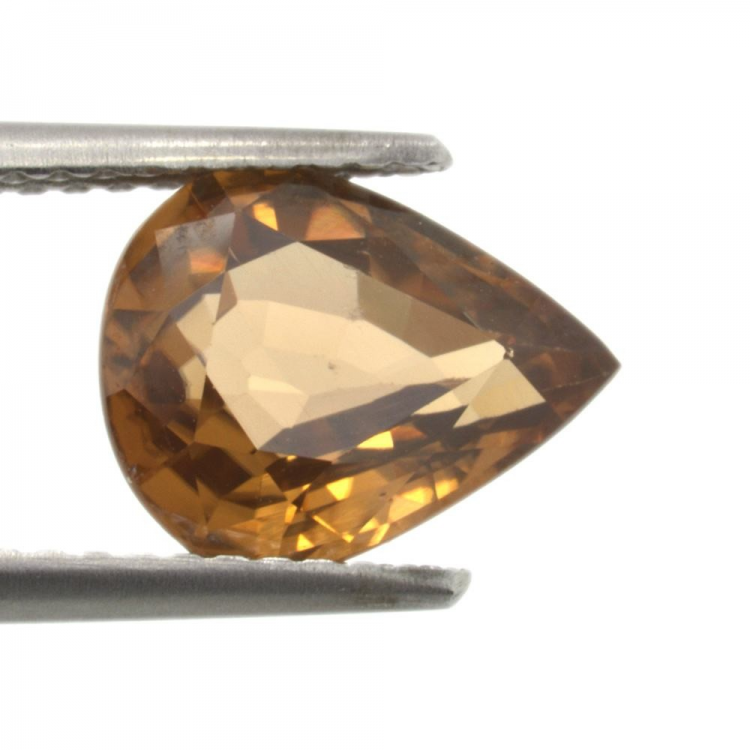 3.13ct Orange Zircon pear cut 10.0x7.9mm