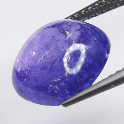 5.46ct Tanzanite cabochon quadrato 10x10mm