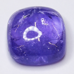 5.46ct Tanzanite cabochon quadrato 10x10mm