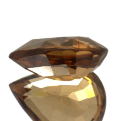 3.13ct Orange Zircon pear cut 10.0x7.9mm