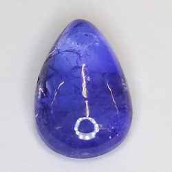 4,76ct Tansanit cabochon birne 14x9mm