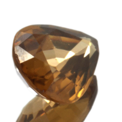 3.13ct Orange Zircon pear cut 10.0x7.9mm