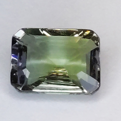 1,36ct Tansanit Grün smaragdschliff 7x5mm