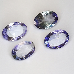 2.14ct Tanzanite taglio ovale 6x5mm 4pcs