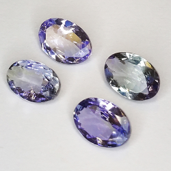 2,14ct Tanzanite coupe ovale 6x5mm 4pcs