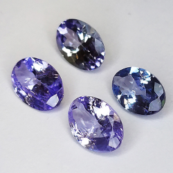 2.27ct Tanzanite oval cut 6x5mm 4pcs