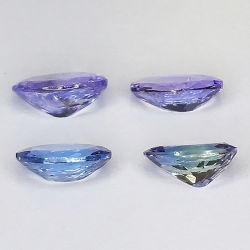 2,27ct Tanzanite coupe ovale 6x5mm 4pcs