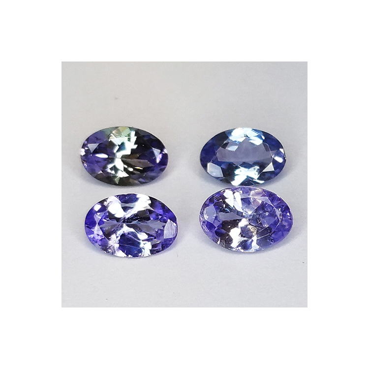 2,27ct Tanzanite coupe ovale 6x5mm 4pcs