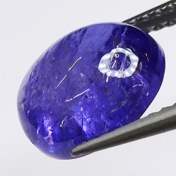 4.06ct Tanzanite cabochon oval 10x8mm