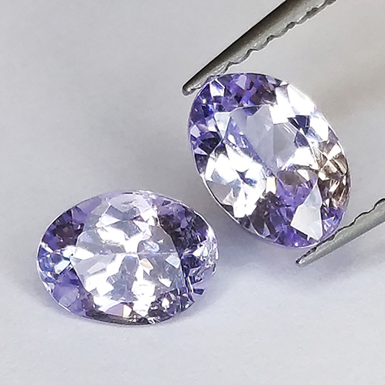 1.74ct Pair Tanzanite oval cut 7x5mm