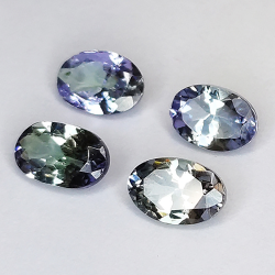 2.1ct Tanzanite ovale dimensioni 6x4mm 4pcs