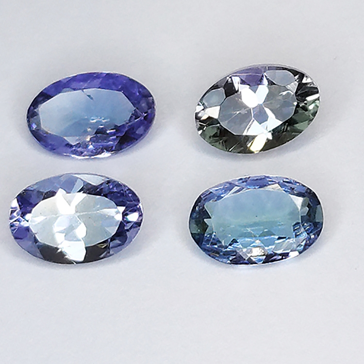 1,84ct Tanzanite coupe ovale 6x4mm 4pcs