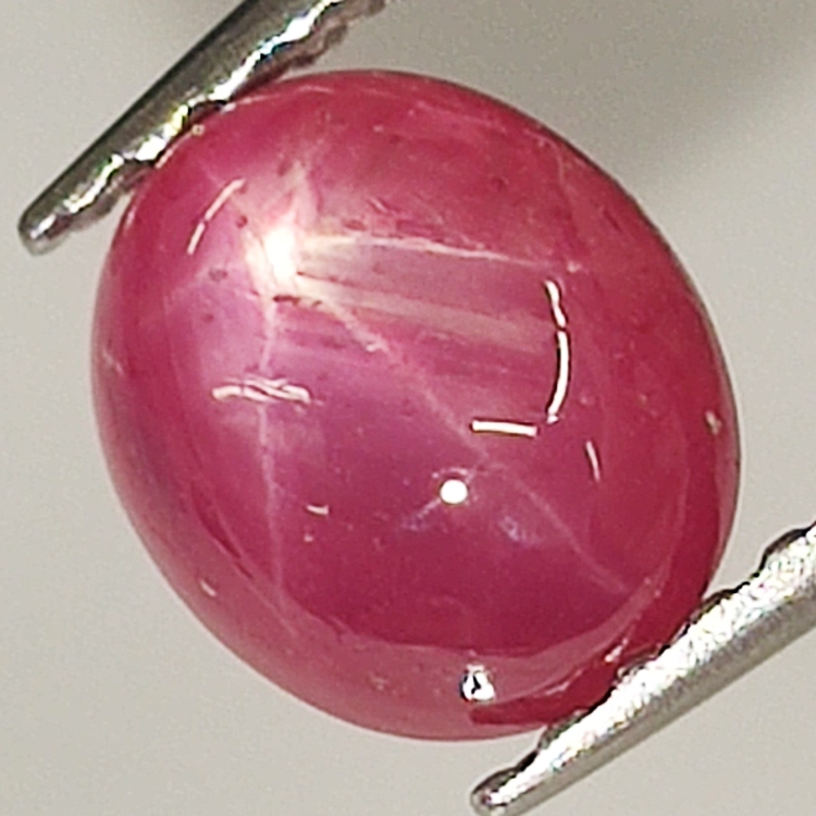 1.36ct Rubis Étoilé cabochon ovale 6x5mm