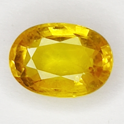 2,14ct Saphir Jaune coupe ovale 9x6mm