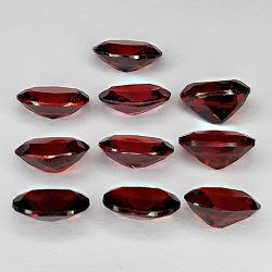 9.25ct Granate Rojo talla oval 7x5mm 10pz