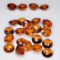 16.11ct Granato Hessonite taglio rotondo 5x3mm 23pcs