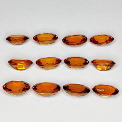 6,36ct Grenat Hessonite coupe ovale 6x4mm 12pcs