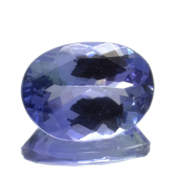 Taglio ovale di tanzanite da 1,84 ct, 9,09 x 6,76 mm