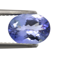 Taglio ovale di tanzanite da 1,84 ct, 9,09 x 6,76 mm