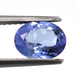 Taglio ovale di tanzanite da 1,40 ct, 8,00 x 6,14 mm