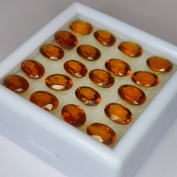 20,24ct Grenat Hessonite coupe ovale 7x5mm 20pcs