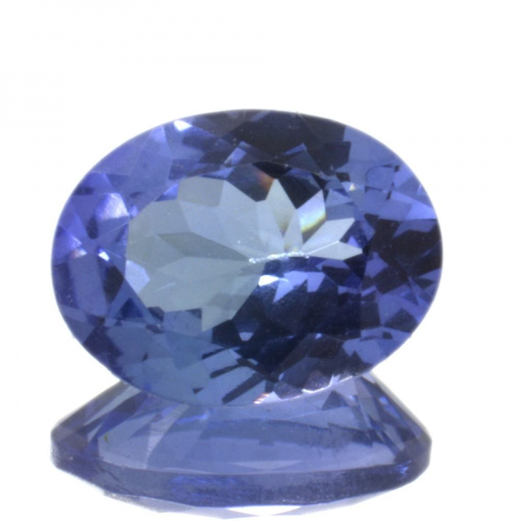 Taglio ovale di tanzanite da 1,40 ct, 8,00 x 6,14 mm