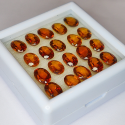 19,91ct Grenat Hessonite coupe ovale 7x5mm 20pcs