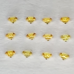 Brilliant cut yellow sapphire 1.5-2.0mm