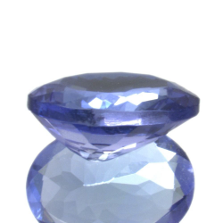 Taglio ovale di tanzanite da 1,40 ct, 8,00 x 6,14 mm