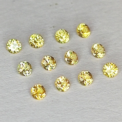 Brilliant cut yellow sapphire 1.5-2.0mm