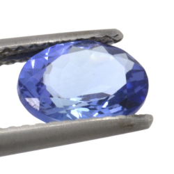 Taglio ovale di tanzanite da 1,40 ct, 8,00 x 6,14 mm