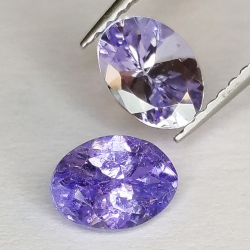 Coupe ovale Tanzanite 7 x 5 mm