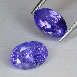 Coupe ovale Tanzanite 7 x 5 mm