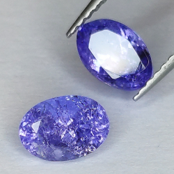 Coupe ovale Tanzanite 7 x 5 mm