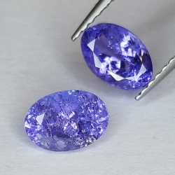 Coupe ovale Tanzanite 7 x 5 mm