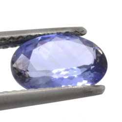 Taglio ovale di tanzanite da 1,77 ct, 9,30 x 6,69 mm