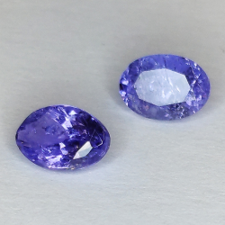 Coupe ovale Tanzanite 7 x 5 mm