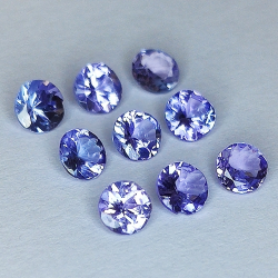 Coupe ronde tanzanite 3.70-4.30 mm