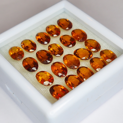 20,12ct Grenat Hessonite coupe ovale 7x5mm 20pcs