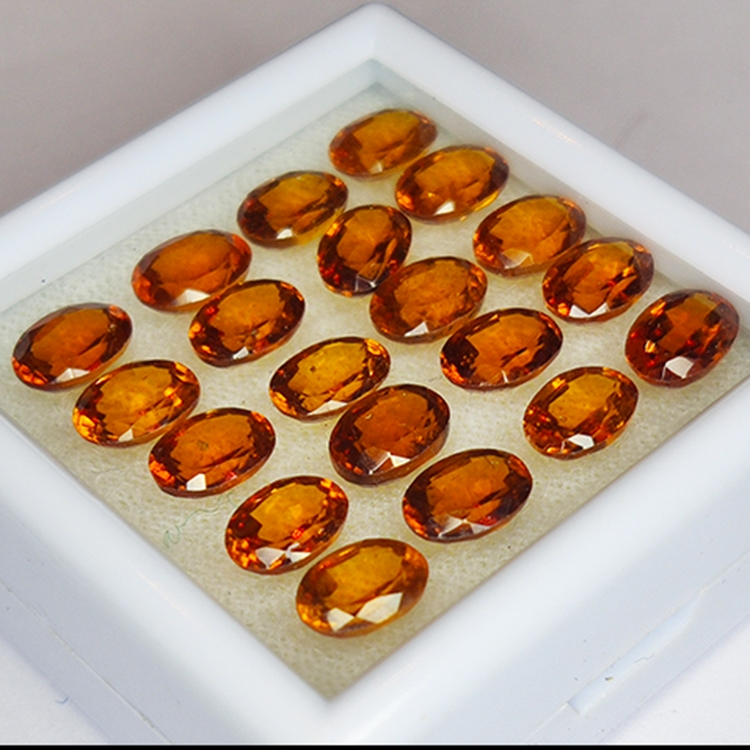 20,12ct Grenat Hessonite coupe ovale 7x5mm 20pcs