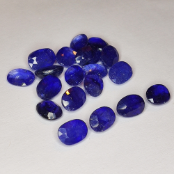 20,90ct Blauer Saphir ovalschliff 7x5mm 19stk