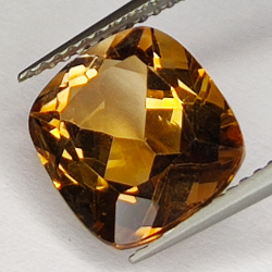 6,04ct Champagner Topas kissenschliff 11x10mm