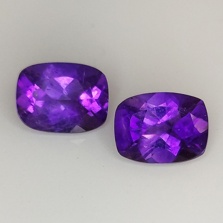 Cushion cut amethyst 8.00x6.00mm 4pcs