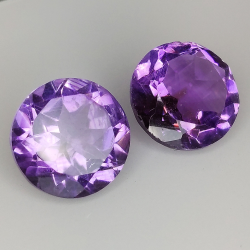 Amethyst round cut 9.00mm 5pcs