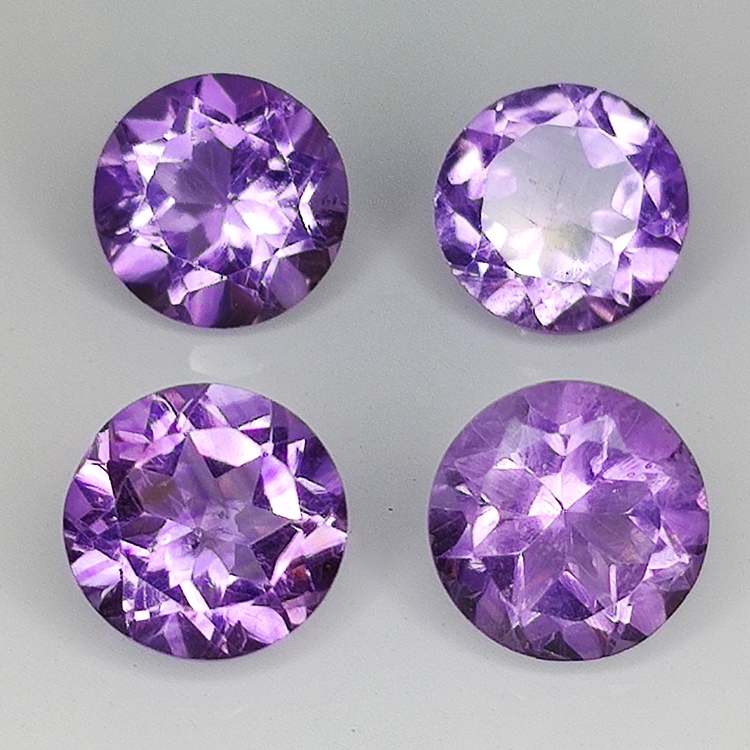 Amethyst round cut 7.00mm 10pcs