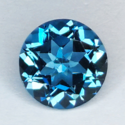 2.28 ct Blue Topaz Round Cut 8 mm