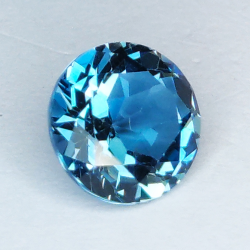 2.28 ct Topacio Azul Talla Redonda  8 mm